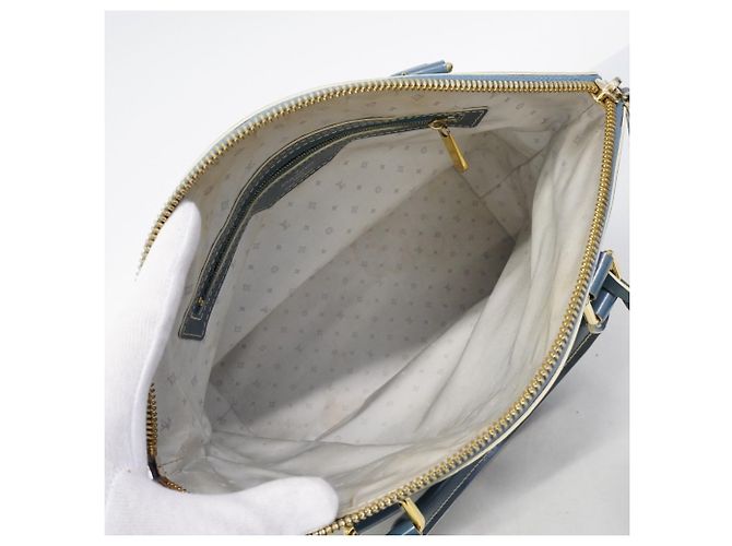 Borsa Louis Vuitton Suhali Lockit PM Blu - vista 4