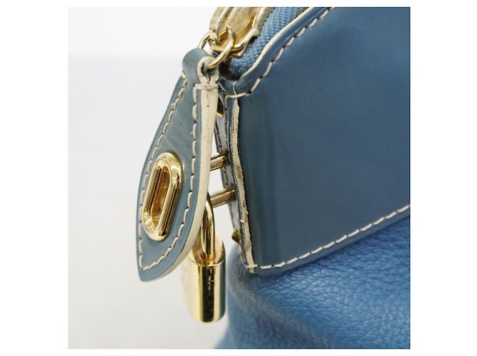 Borsa Louis Vuitton Suhali Lockit PM Blu - vista 6