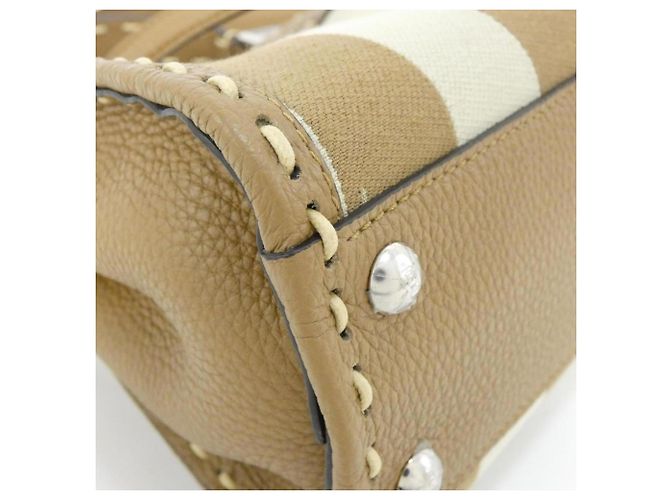 Borsa Fendi SELLERIA Peekaboo Mini Beige Marrone chiaro - vista 2