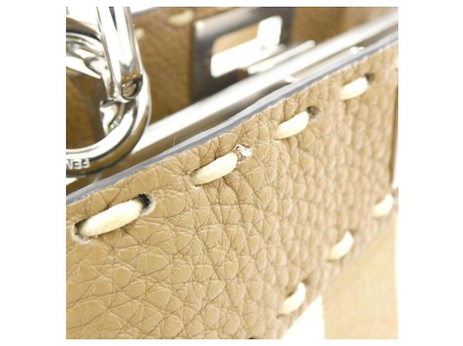 Borsa Fendi SELLERIA Peekaboo Mini Beige Marrone chiaro - vista 5