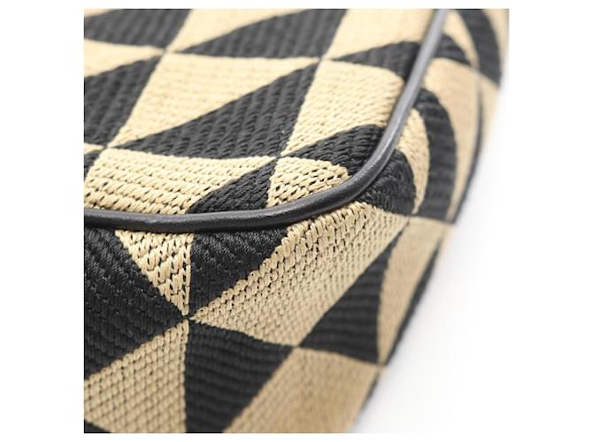 Borsa a tracolla 2-Way Triangle Prada Nero Beige - vista 5