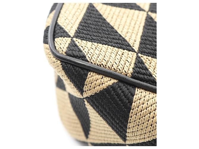 Borsa a tracolla 2-Way Triangle Prada Nero Beige - vista 6