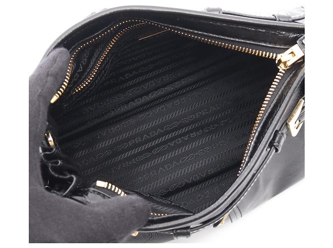 Borsa a tracolla piccola Prada Bonnie Nero - vista 3