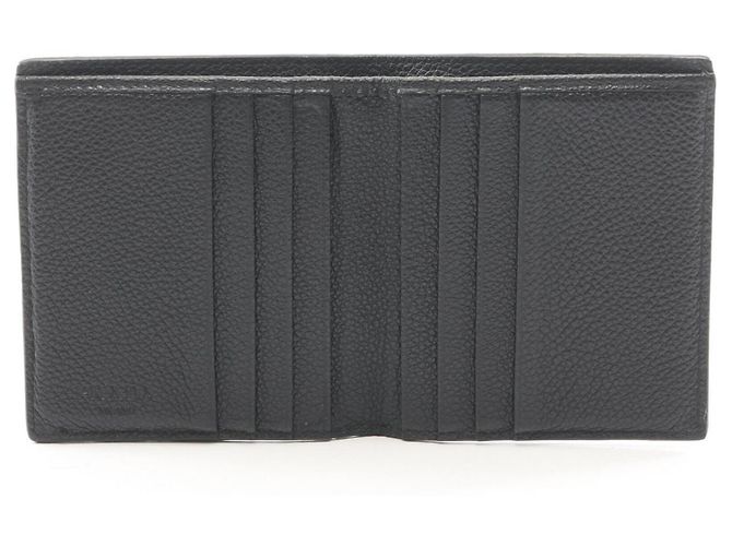 Prada Black Leather Bill Wallet - view 3