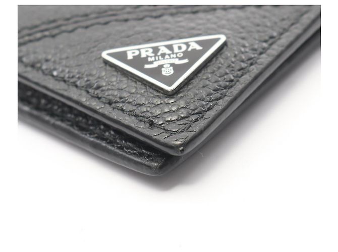 Prada Black Leather Bill Wallet - view 6