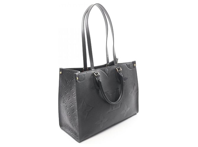 Borsa Tote Louis Vuitton OnTheGo MM Monogram Empreinte Noir Nero - vista 2
