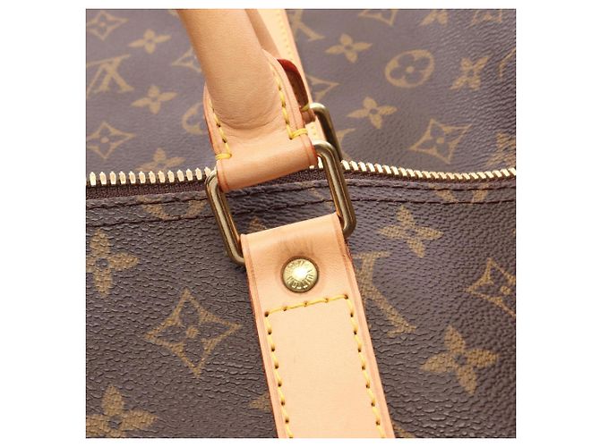 Borsa Boston Louis Vuitton Keepall 55 Monogram Marrone - vista 10