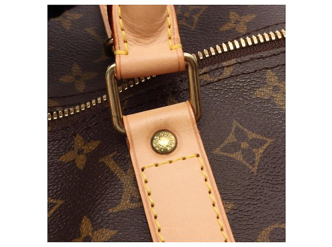 Borsa Boston Louis Vuitton Keepall 55 Monogram Marrone - vista 11