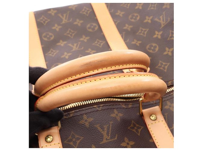 Borsa Boston Louis Vuitton Keepall 55 Monogram Marrone - vista 12