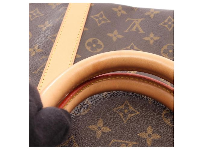 Borsa Boston Louis Vuitton Keepall 55 Monogram Marrone - vista 14