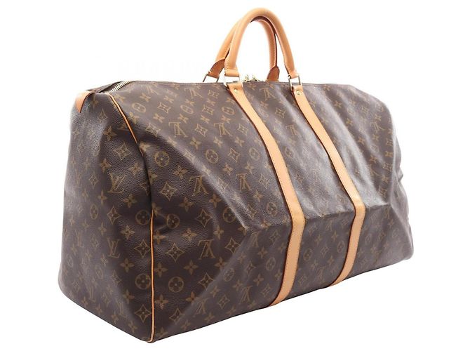 Borsa Boston Louis Vuitton Keepall 60 Monogram Marrone - vista 2