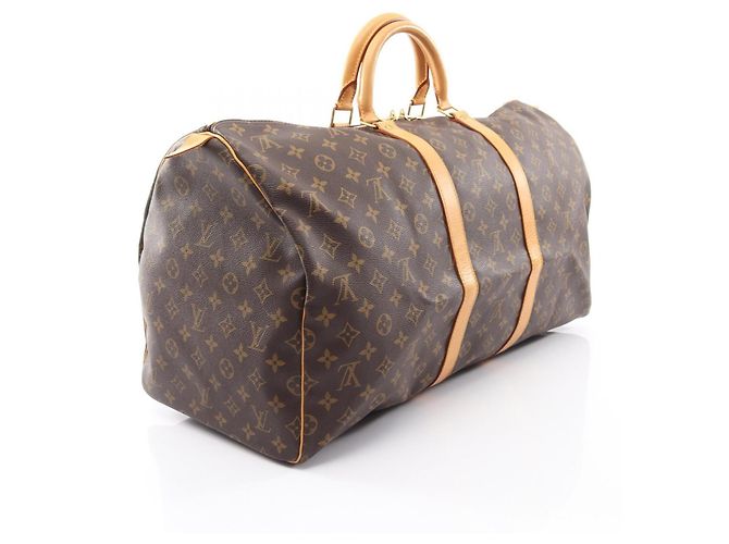 Borsa Boston Louis Vuitton Keepall 55 Monogram Marrone - vista 2
