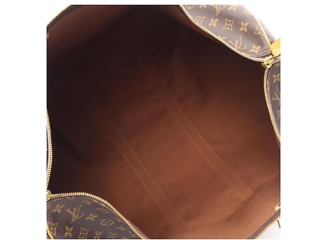 Borsa Boston Louis Vuitton Keepall 55 Monogram Marrone - vista 3