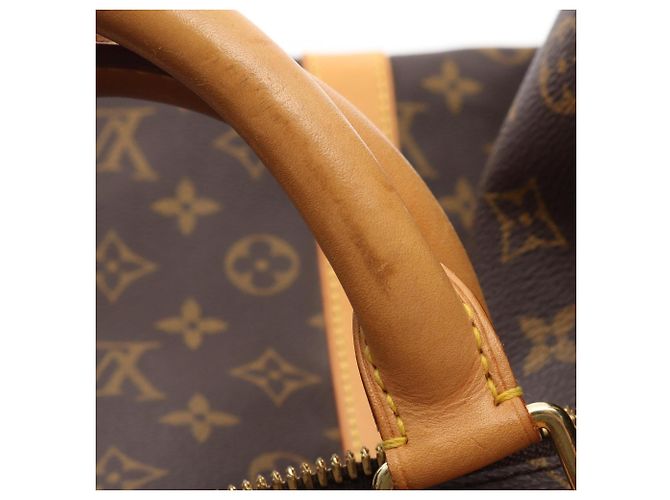Borsa Boston Louis Vuitton Keepall 55 Monogram Marrone - vista 9