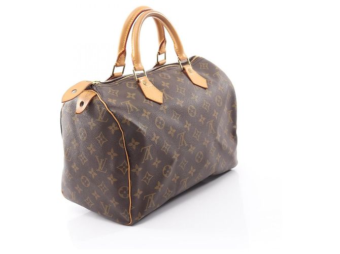 Borsa Louis Vuitton Speedy 30 Monogram Marrone - vista 2