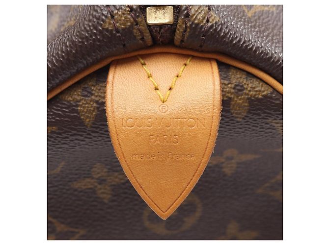 Borsa Louis Vuitton Speedy 30 Monogram Marrone - vista 4