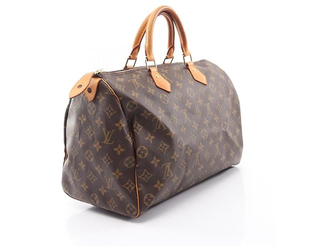 Borsa Louis Vuitton Speedy 35 Monogram Marrone - vista 2