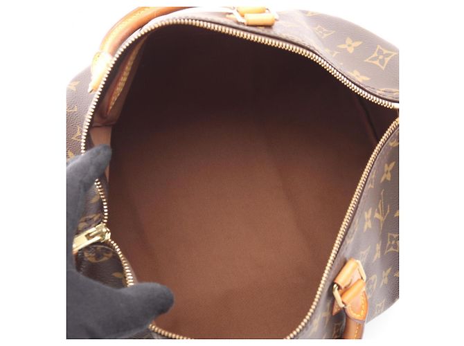 Borsa Louis Vuitton Speedy 35 Monogram Marrone - vista 3