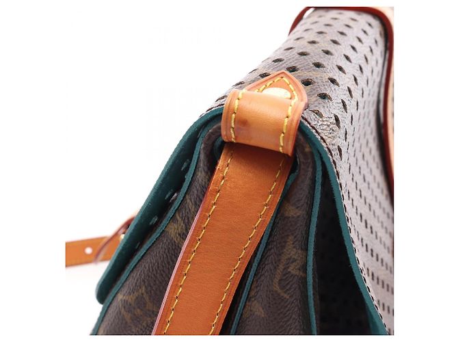 Borsa a Spalla Louis Vuitton Saumur 30 Monogram Perfo Marrone - vista 7