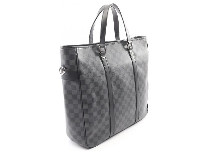 Borsa Tote Louis Vuitton Tadao Damier Graphite Nero - vista 2