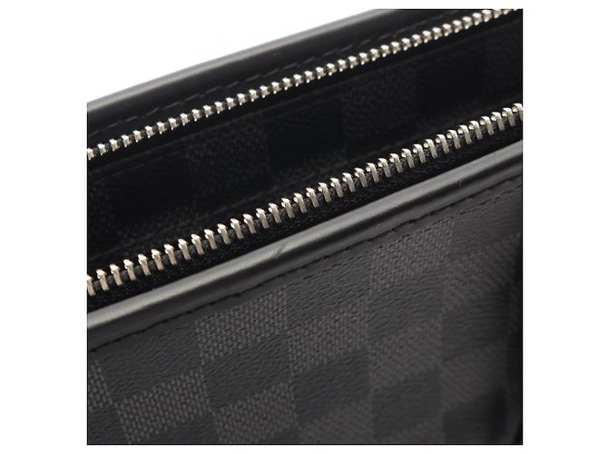 Borsa Tote Louis Vuitton Tadao Damier Graphite Nero - vista 9