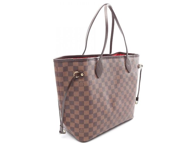 Borsa Tote Louis Vuitton Neverfull MM Damier Ebene Marrone - vista 2
