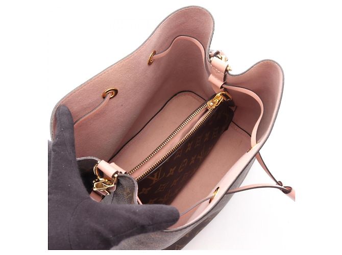 Néonoé Borsa a Spalla Louis Vuitton NeoNoe Monogram Marrone Rosa - vista 3