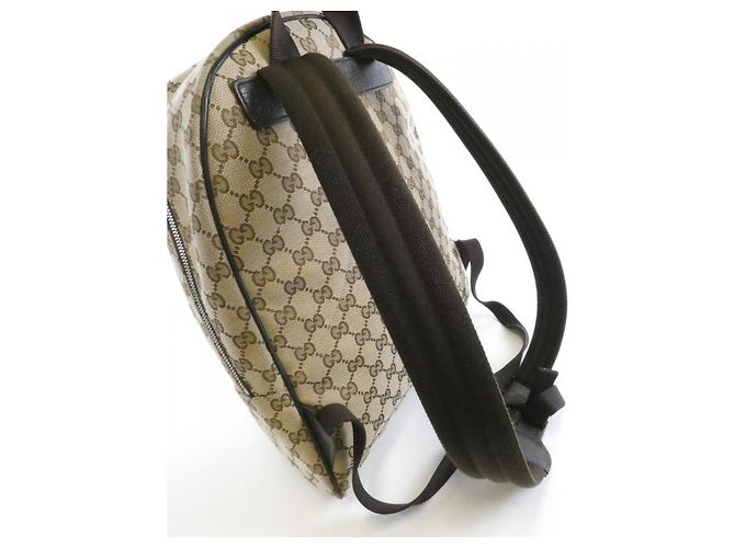 Gucci GG Canvas Backpack Brown Beige - view 7