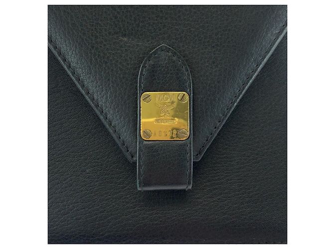 Borsa a mano 2way in pelle nera MCM Nero - vista 4