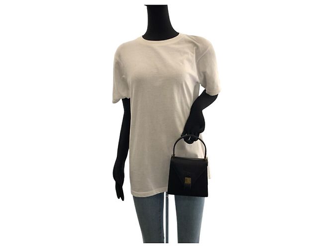 Borsa a mano 2way in pelle nera MCM Nero - vista 7