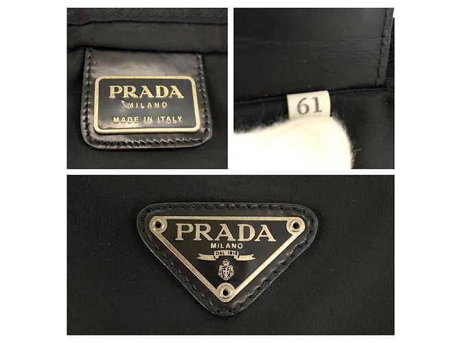 Borsa Tote PRADA in nylon Tessuto Nero - vista 4