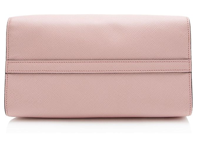 Prada Saffiano Cuir Leather Monochrome Small Tote Rosa - vista 4