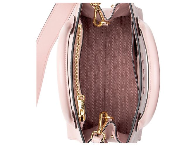 Prada Saffiano Cuir Leather Monochrome Small Tote Rosa - vista 6