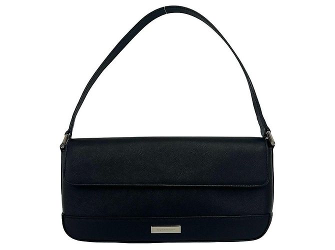 Borsa a tracolla in pelle Burberry Nero - vista 2