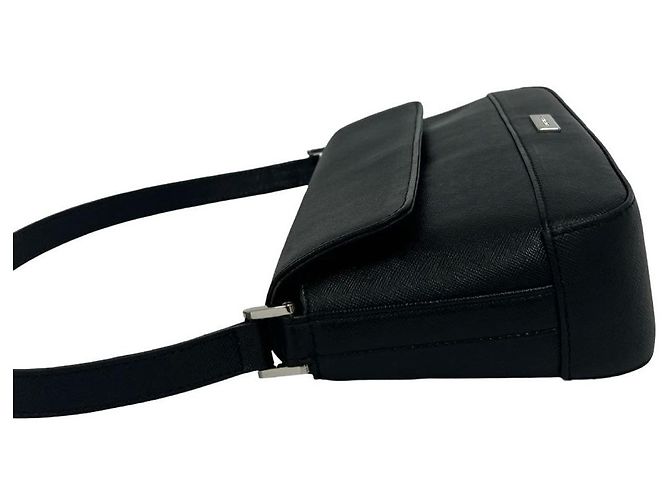 Borsa a tracolla in pelle Burberry Nero - vista 6