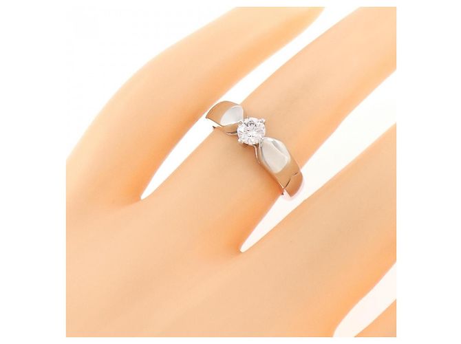 Chaumet Platinum Diamond Ring Silvery Metallic - view 5