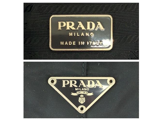 Borsa Hobo in Nylon Tessuto Prada Nero - vista 4