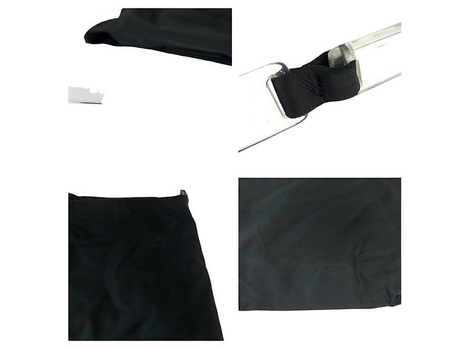 Borsa Hobo in Nylon Tessuto Prada Nero - vista 6