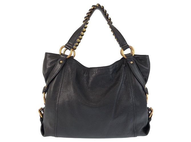 Michael Kors Leder Tasche 2-Wege Schwarz - Ansicht 2