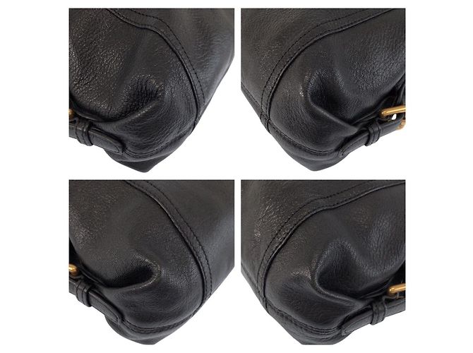Michael Kors Leder Tasche 2-Wege Schwarz - Ansicht 3