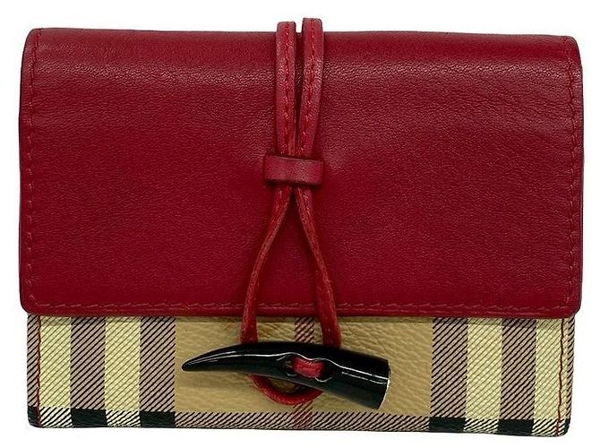 Tarjetero de piel Burberry Castaño Beige - vista 2