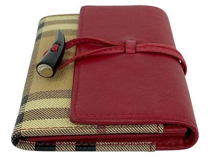 Tarjetero de piel Burberry Castaño Beige - vista 6