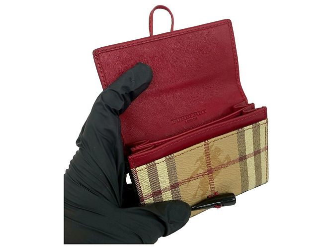 Tarjetero de piel Burberry Castaño Beige - vista 8