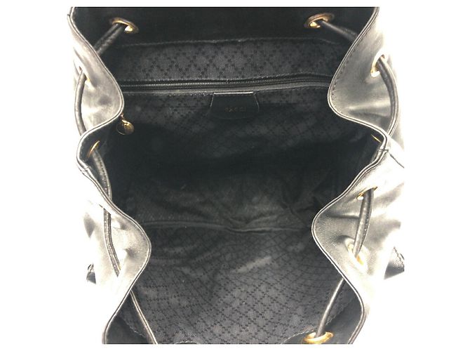 Bamboo Mochila Gucci de cuero con detalles de bambú Negro - vista 7