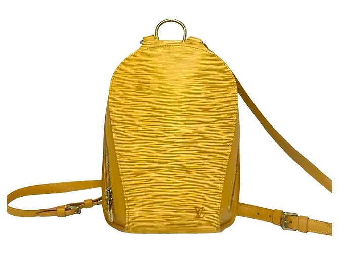 Louis Vuitton Mabillon Epi Leather Backpack Yellow - view 2