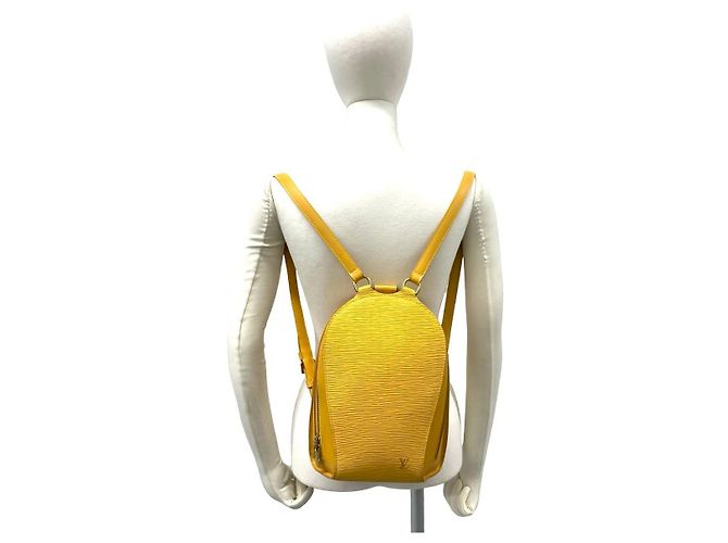 Louis Vuitton Mabillon Epi Leather Backpack Yellow - view 3