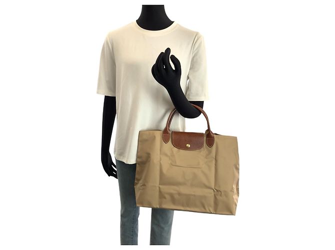 Longchamp Le Pliage Tragetasche Braun Beige - Ansicht 7