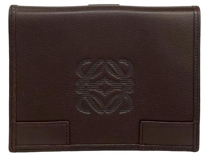 Portafoglio Bifold in Pelle Loewe Marrone - vista 2