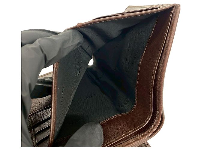 Portafoglio Bifold in Pelle Loewe Marrone - vista 9