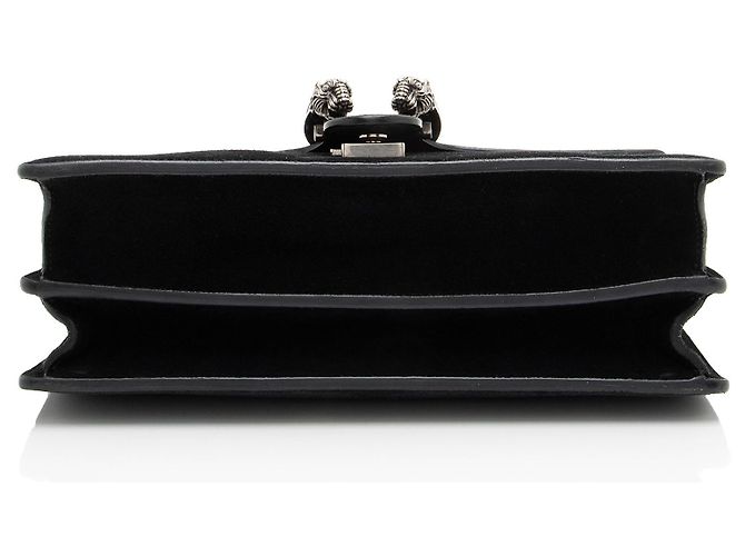 Borsa a tracolla Gucci Dionysus in scamosciato Medium Nero - vista 4